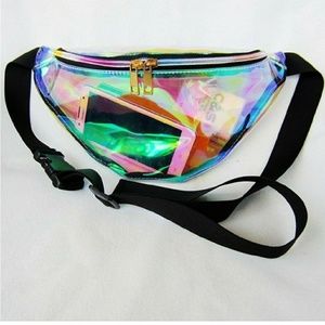 Retro see rainbow unicorn waist pack.